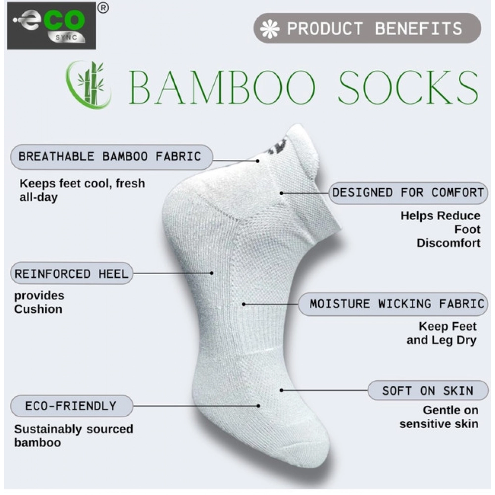 Generic 4_Pair Set Unisex Casual Bamboo Cotton Printed Ankle Length Socks (Multicolor) - Image 2