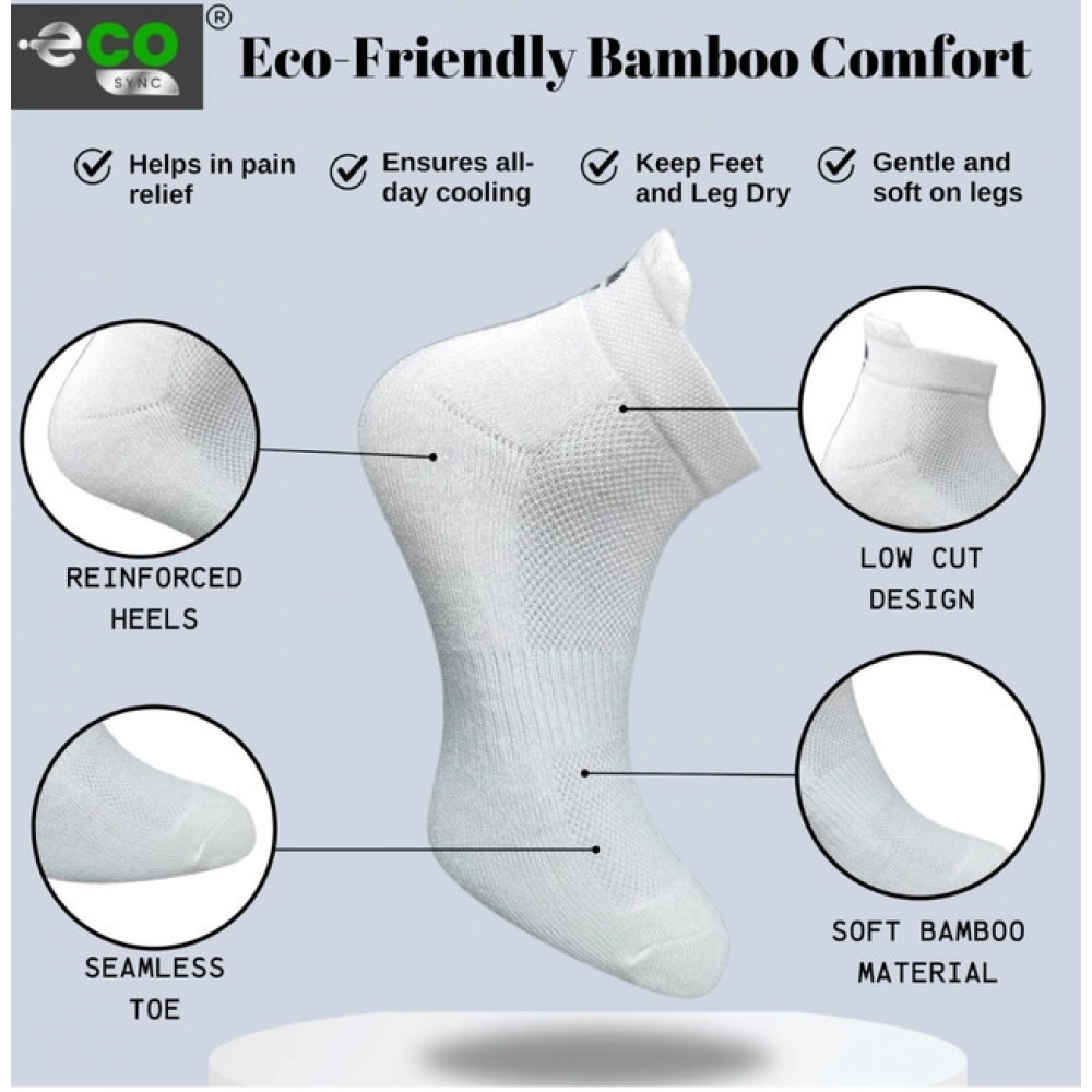 Generic 4_Pair Set Unisex Casual Bamboo Cotton Printed Ankle Length Socks (Multicolor) - Image 4