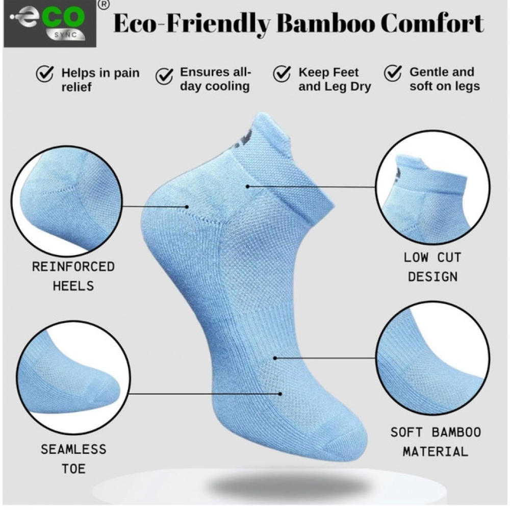 Generic 4_Pair Set Unisex Casual Bamboo Cotton Printed Ankle Length Socks (Multicolor) - Image 4