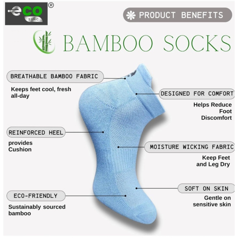 Generic 4_Pair Set Unisex Casual Bamboo Cotton Printed Ankle Length Socks (Multicolor) - Image 2