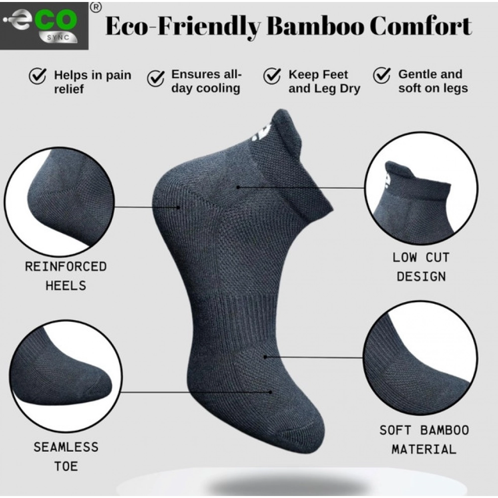Generic 4_Pair Set Unisex Casual Bamboo Cotton Printed Ankle Length Socks (Multicolor) - Image 4