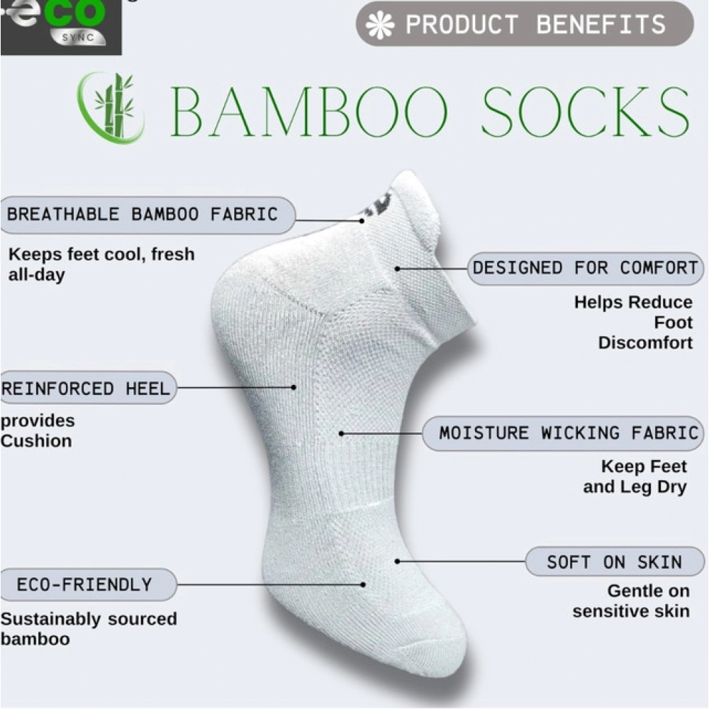Generic 4_Pair Set Unisex Casual Bamboo Cotton Printed Ankle Length Socks (Multicolor) - Image 2