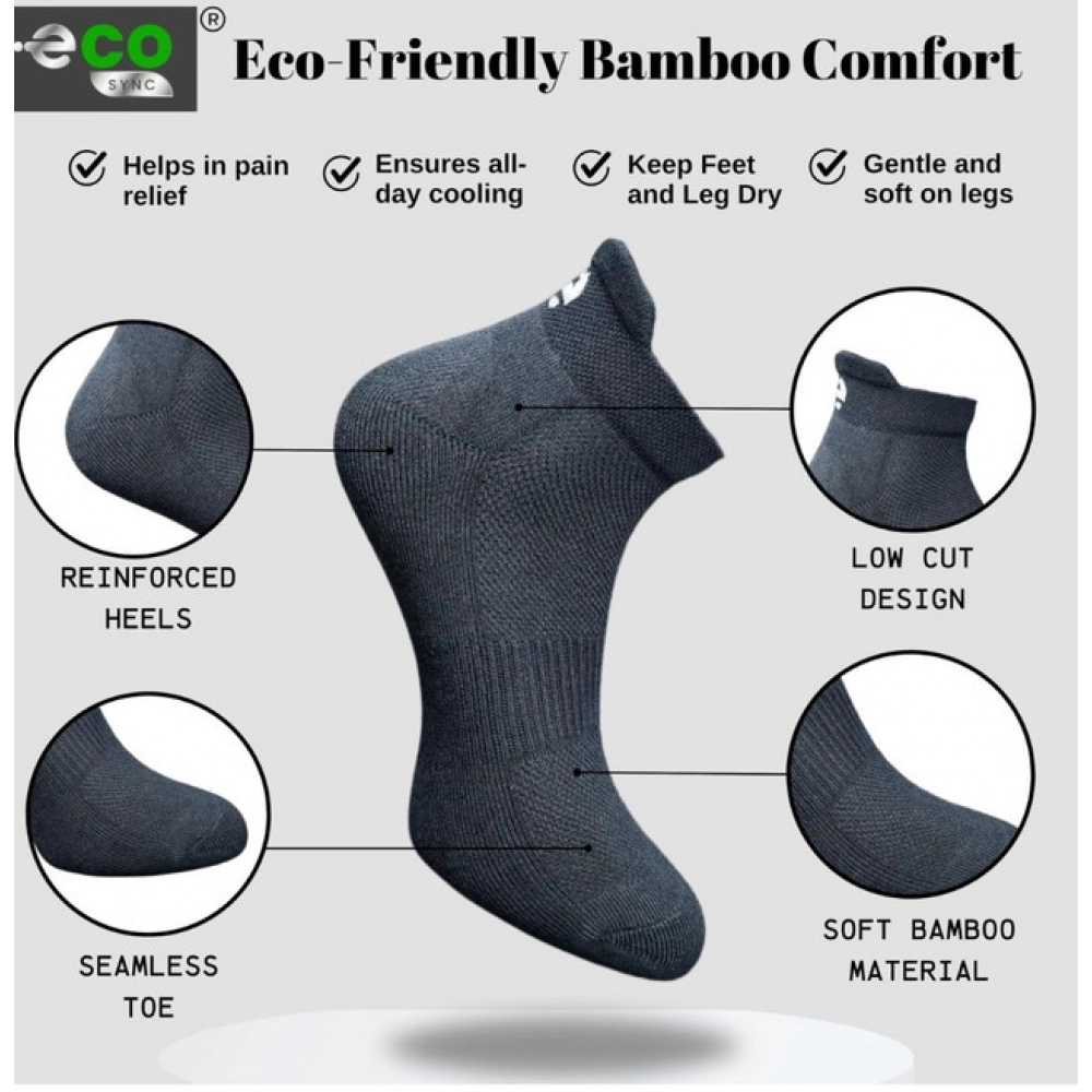 Generic 4_Pair Set Unisex Casual Bamboo Cotton Printed Ankle Length Socks (Multicolor) - Image 4
