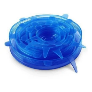 Generic Pack Of 2_Silicone Lids – Reusable Stretchable Covers for Bowls And Containers (Color: Assorted )