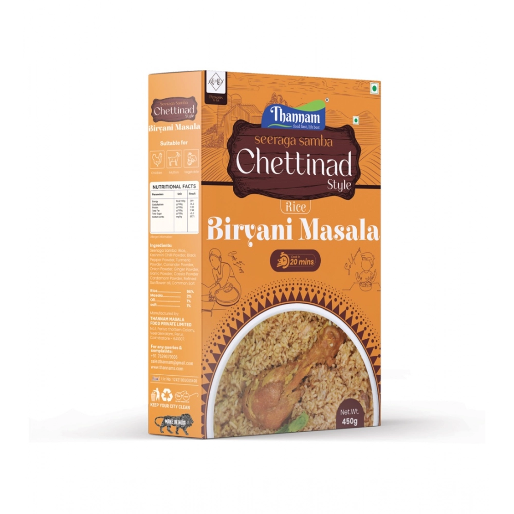 Generic Thannam Chettinadu Biryani Masala Powder With Rice (450GM) - Image 3