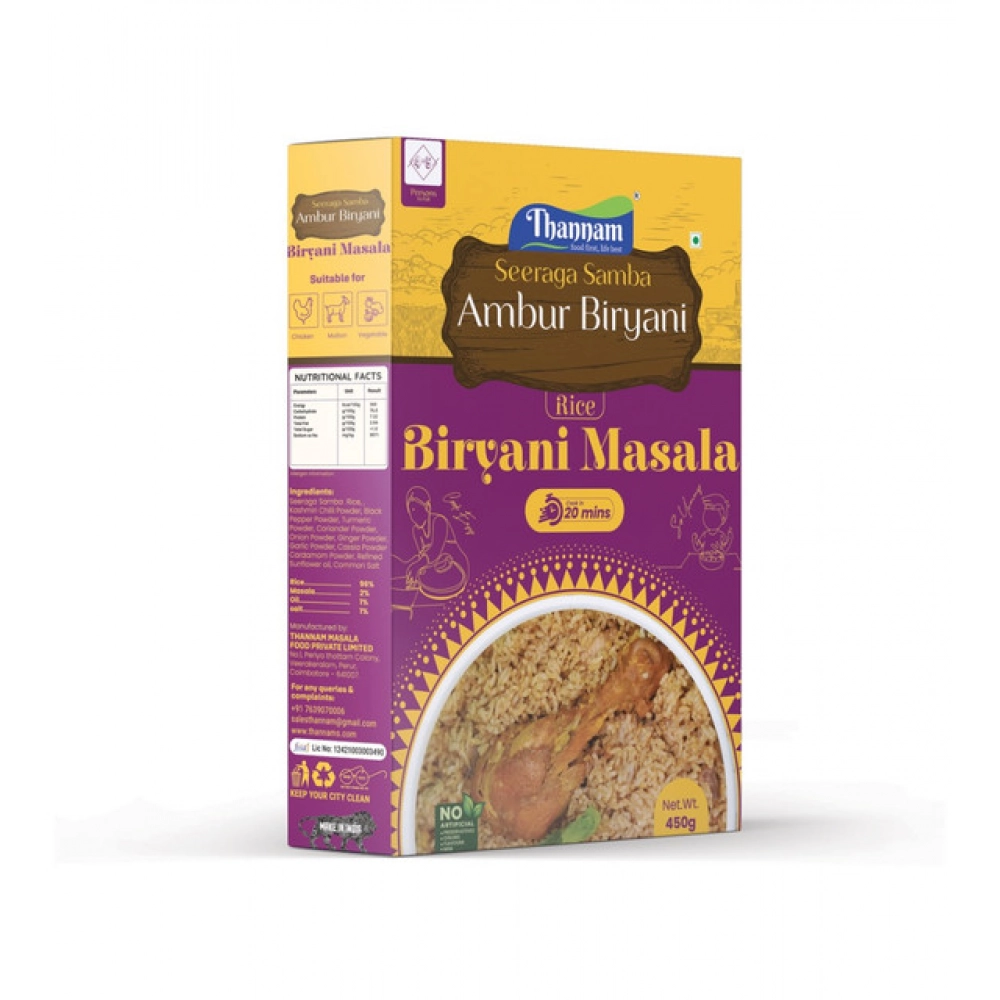 Generic Thannam Ambur Biryani Masala Powder With Rice (450GM) - Image 3
