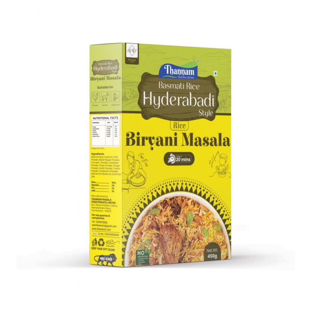 Generic Thannam Hydrabad Biryani Masala Powder With Rice (450GM) - Image 3