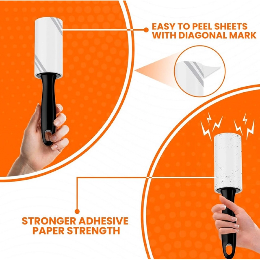 Generic Pet Hair Remover 1 Handle And Refill Totally 60 Sheets (White) - Image 3