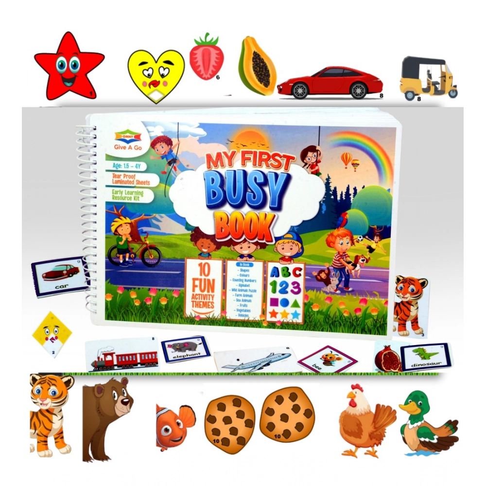 Generic My First Busy Book – Fun And Educational Activity Kit for Kids (2-4 Years, Multicolor)