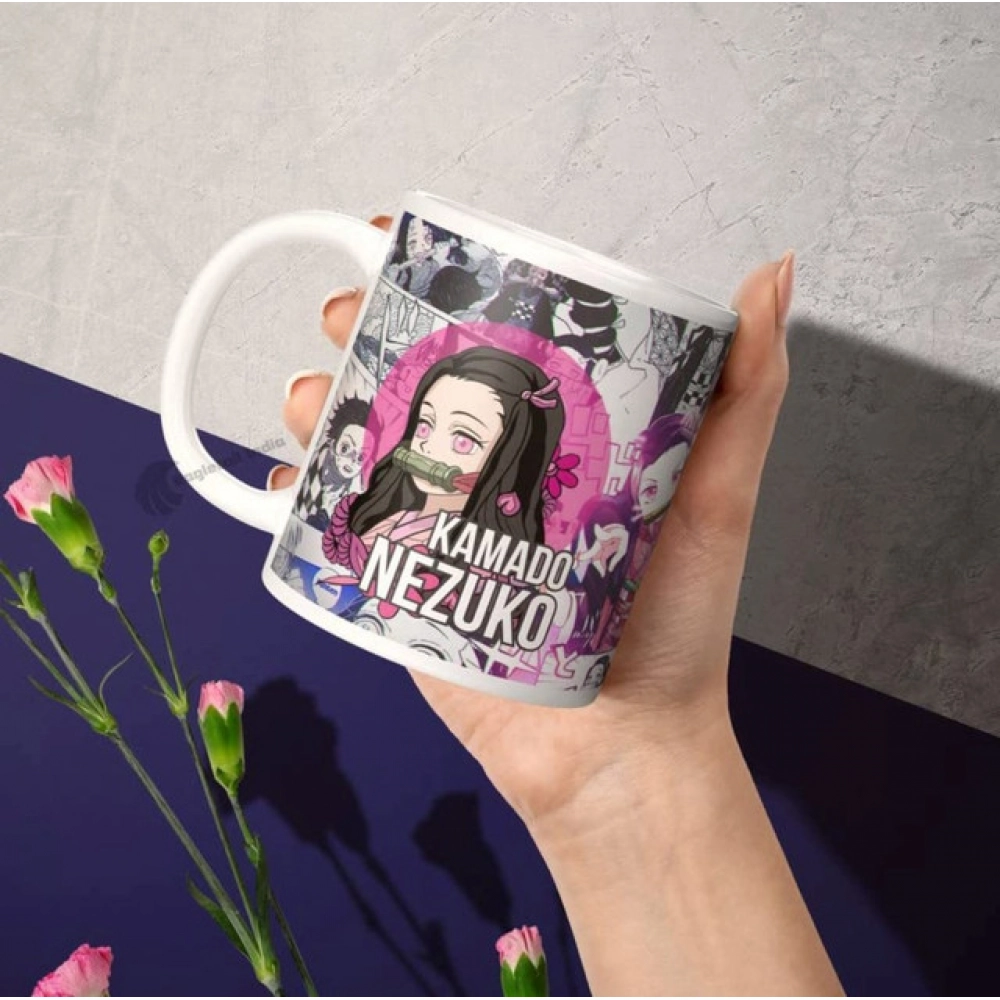Generic Anime Kamado Nezuko Ceramic Printed Coffee Mug (White) - Image 2