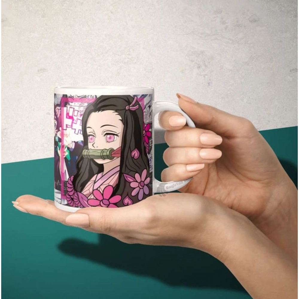 Generic Anime Kamado Nezuko Ceramic Printed Coffee Mug (White) - Image 4