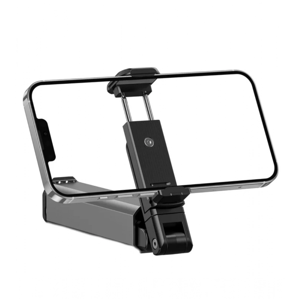 Generic Aluminum-Plastic Solid Bluetooth Selfie Stick and Travel Tripod Stand (Silver-Black) - Image 2