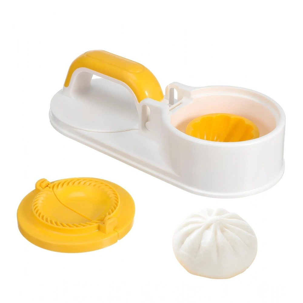 Generic Plastic Solid Dumpling Maker Mold Press (Yellow-White) - Image 3