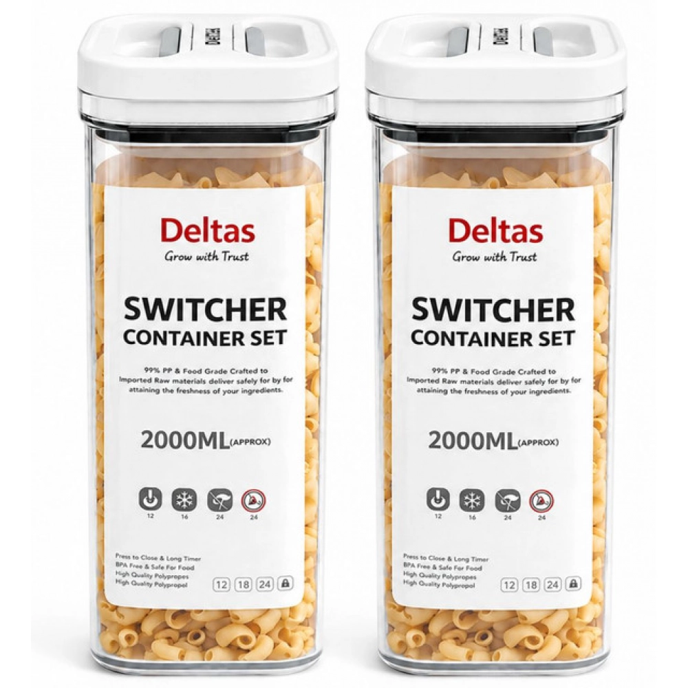 Generic Pack of 2 Switchers Airtight Storage Container Set 2000 ML (White) - Image 2